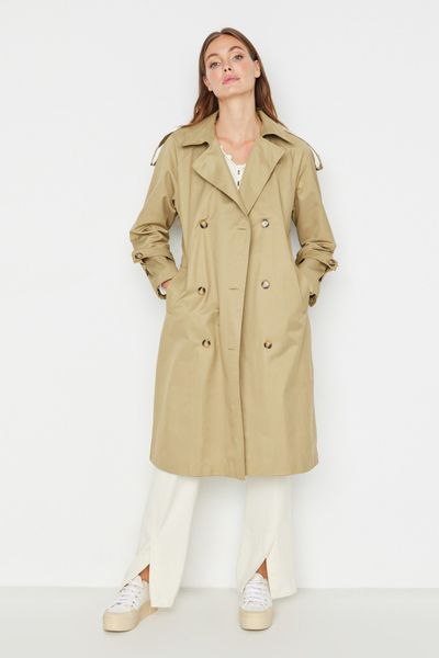 GUCCI Draped layered wool trench coat with belt Beige ref.364133 - Joli  Closet