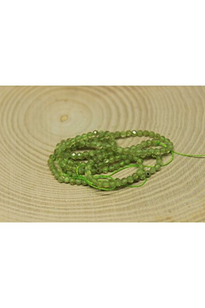 Yasamtohumu Bileklik Boy Peridot (ZEBERCET) Taşı Yarım Dizi 2mm (17CM UZUNLUĞ...