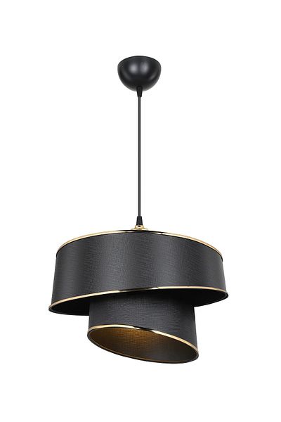 Gloria Black Gold Striped Lime Pendant Lamp - Living Room and Dining Room Children's Room Kitchen and Entrance Hall
