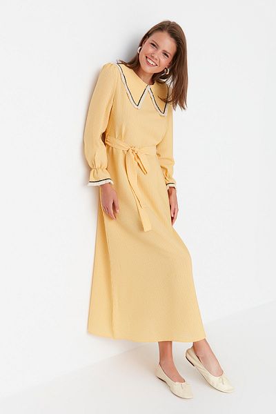 Trendyol Modest Kleid - Gelb - A-Linie