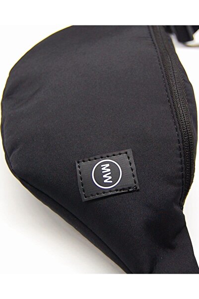 D'VERS Unisex Black Waterproof Fabric Waist and Shoulder Bag