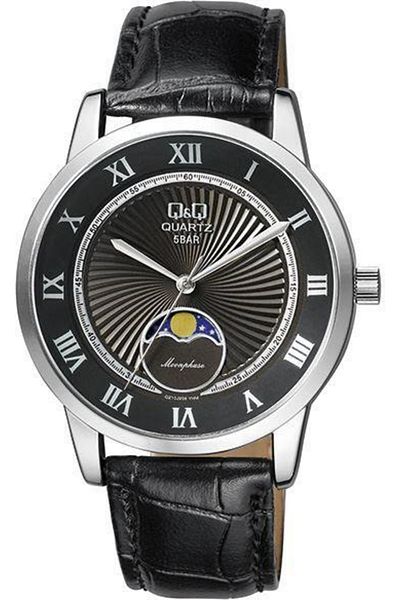 Q&Q Leather Men's Wristwatch Pqz10d