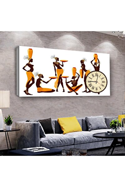 Zevahir Mobilya Dekorasyon Mısır Medeniyeti 120 X 60 Saatli Kanvas Tablo