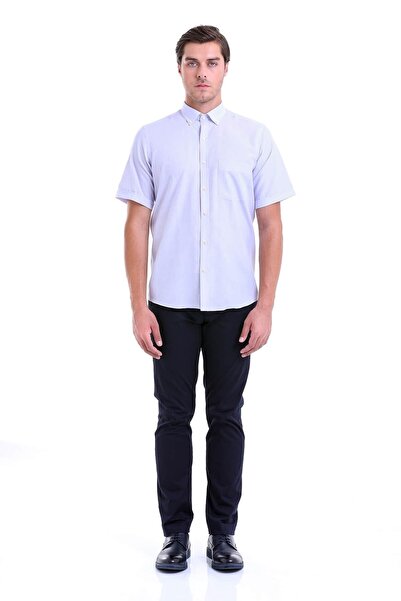 Hatemoğlu Ліла Regular Fit з візерунком, бавовняна, з ґудзиками на комірі, короткий рукав, класична сорочка