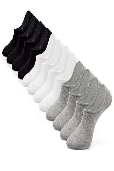 TUĞBABABY Unisex 12 Pairs Cotton Invisible Sneakers - Colorful Socks