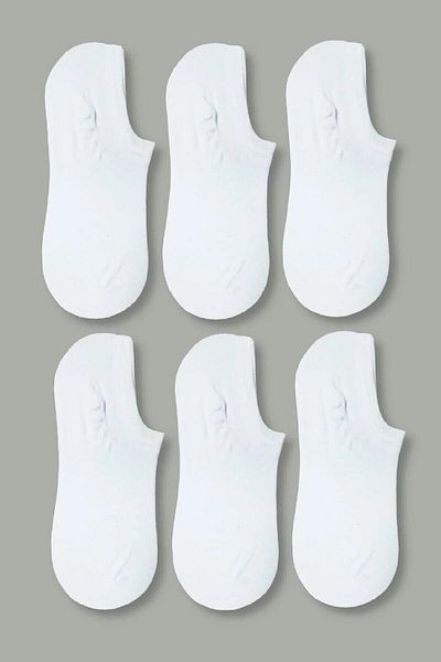 TUĞBABABY 1. Ποιοτικό Unisex Λευκές Αόρατες Κάλτσες Σετ 12 τεμαχίων Syhgrn002