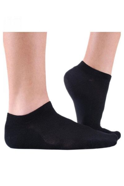 TUĞBABABY 1. Ποιοτικές Unisex Μαύρες κοντές κάλτσες 5 Συσκευασία Aıv9745
