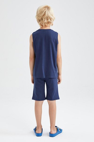DeFacto Boys' Printed Athlete Shorts 2-Piece Set