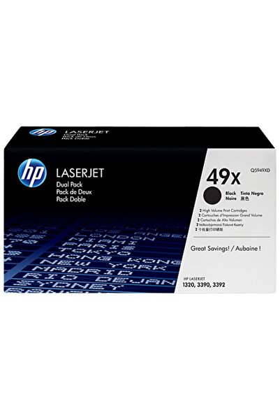 HP Q5949xd Orjinal Siyah Toner 2li Paket 49xd