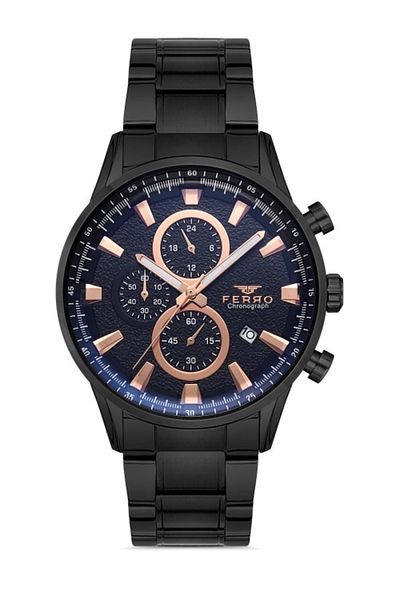 FERRO Men's Wristwatch - Black Steel Cord, Fm31225a-g Fm31225a-g