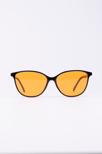 TARSS Black Orange Glass Sunglasses