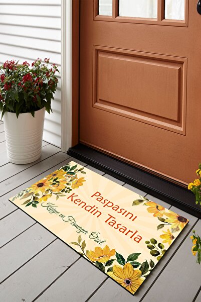 Vagonik Kişiye Ve Firmaya Özel Tasarım Dijital Baskılı 50x70cm Dekoratif Çok Amaçlı Iç Ve Dış Kapı Paspası