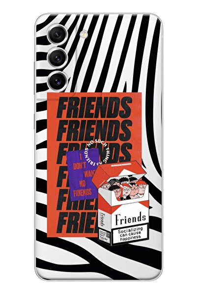 shoptocase Galaxy S22 Uyumlu Şeffaf No Friends Tasarımlı Telefon Kılıfı