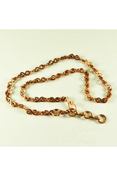 mba handmade jewelry Saf Bakır Kalın Kral Zincir - El Yapımı - 50, 60, 70, 80 Cm