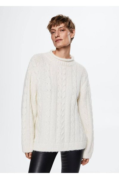 MANGO Woman Braided Sweater