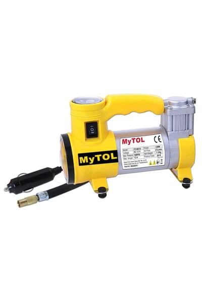 abnturk Mytol Araç Içi Çakmaklık Girişli Oto Araç Lastik Şişirme Pompası Meta...
