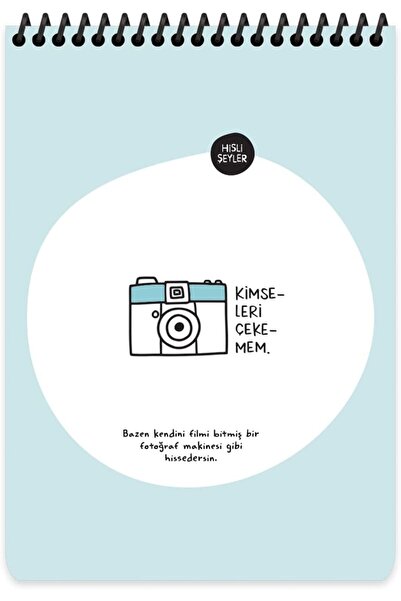 HECTOR EMPORİUM Cute Color Hisli Şt # 39;cei pe care nu le atrag& # 39; Caiet cu spirală în partea de sus, A5, 80 de coli