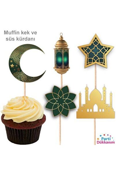 Parti Dükkanım Ramazan Şekilli Kürdan Yeşil 10 Adet