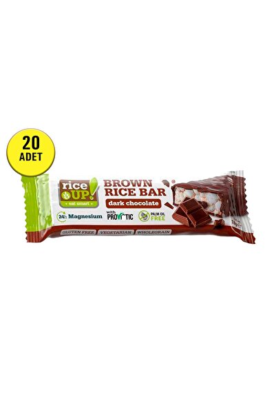 Rice Up Bitter Çikolatalı Bar 20'li Paket Glutensiz, Gdo'suz, Koruyucu Içerme...