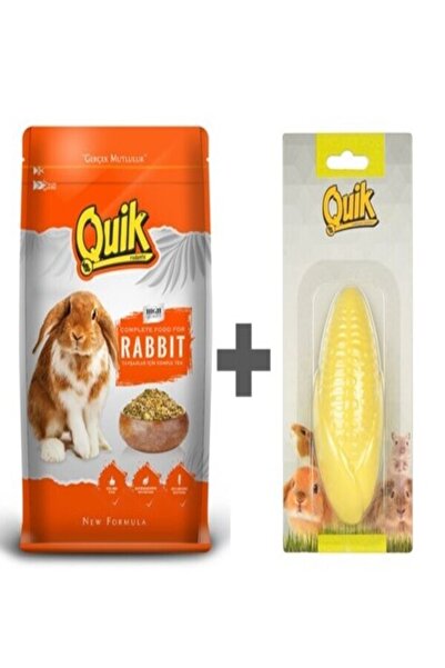 Quik Tavşan Yemi 750 Gr+ Kalsium Mısır Kemirme