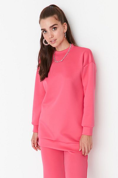 Trendyol Modest Sweatsuit-Set - Rosa - Regular Fit