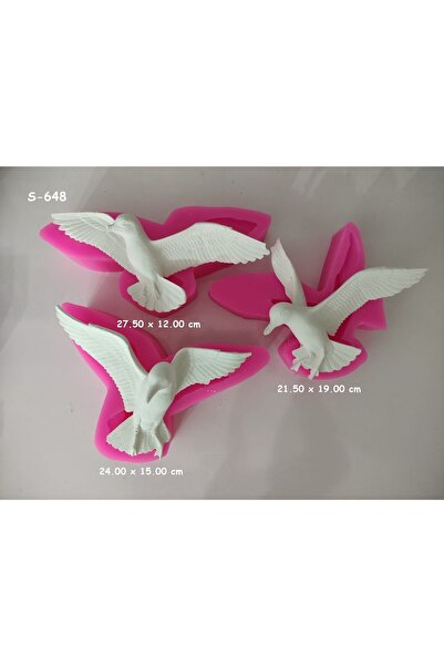 AnkaHobiMarket Büyük Üçlü Kuş Silikon Kalıp (s648)