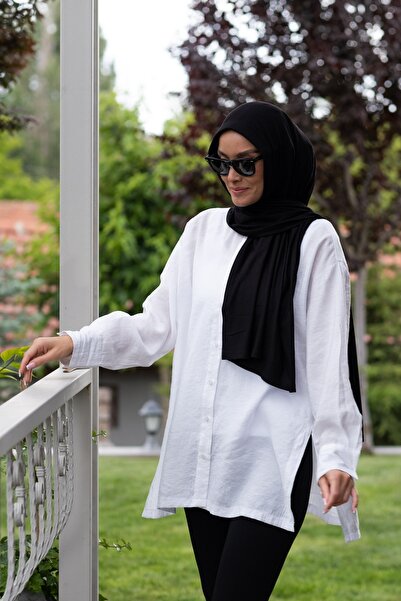 ELANS Penye Hazır Pratik Şal Eşarp Siyah