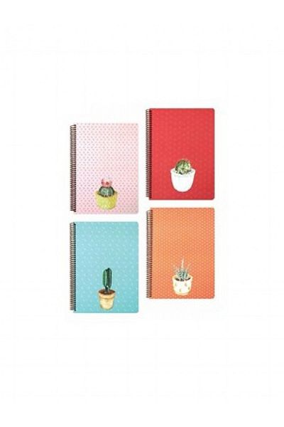 KESKİN COLOR 20x28cm 100 coli Coperți rigide în spirală cu linii Saguaro Notepad 410561-99