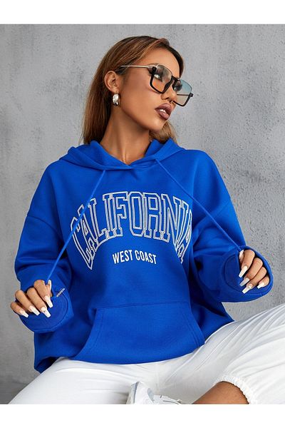 Machetta Hooded California Printed Oversize Sweatsihrt