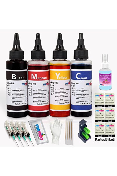 FORPRİNT Hp Yazıcılar Için Uyumlu Kartuş Dolum Seti 4x100ml
