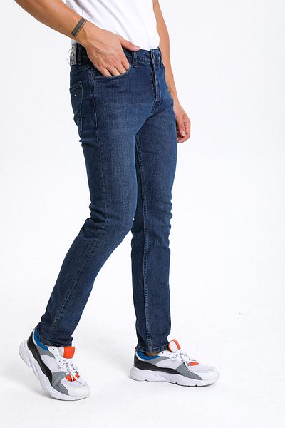 DİFRANSEL Ανδρικό μπλε Slim Fit Skinny Leg Casual Jean τζιν παντελόνι