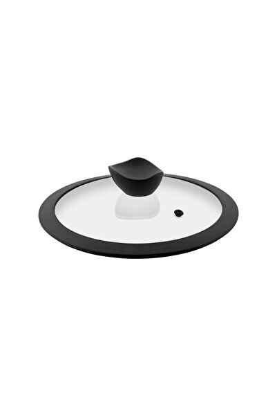 Casa Milano 28 Cm Silikon Cam Kapak Siyah