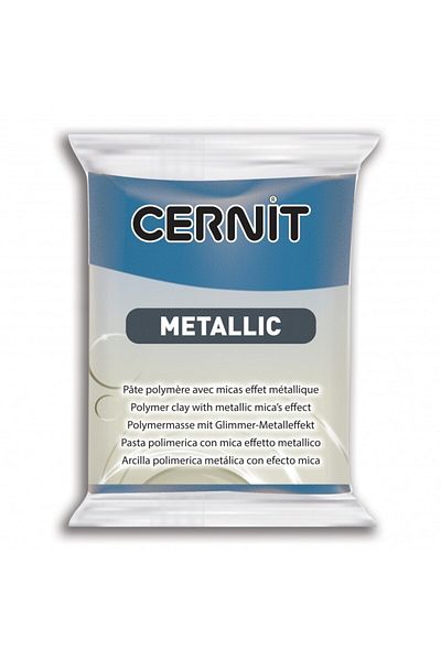Cernit Metallic Polymer Clay 56 Gr200 Blue