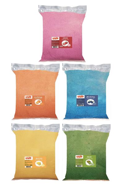 Tatgah 5 Renk Pamuk Şeker Tozu 2 Kg 5 X 400gr.