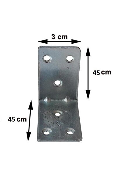 Ersan Metal Gönye Köşe Birleştirme Demiri L Demir 4 Adet