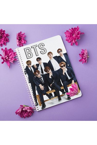 Walldeco Bts Copertă din lemn MDF Notebook fără linii