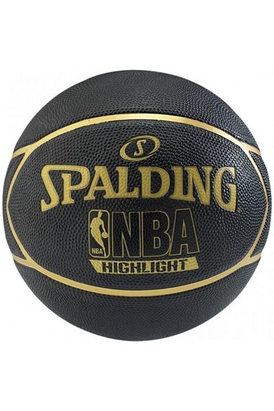 SPALDING Μπάλα μπάσκετ Highlight Black Gold Νο: 7