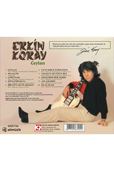 Ati Müzik القرص المضغوط - إركين كوراي / كاسحات - سيلان (انتبه، ليس قرصًا)