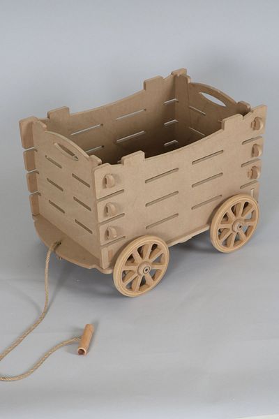 HobiMax 4 Wheeled Wooden Toy Box and Children's Room Organizer