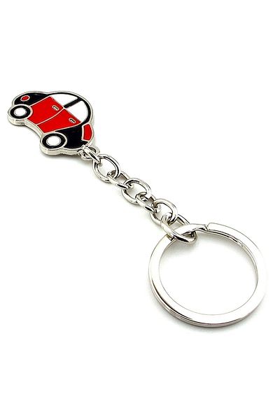 Solfera Vosvos Car Volkswagen Red Black Metal Keychain Kc970