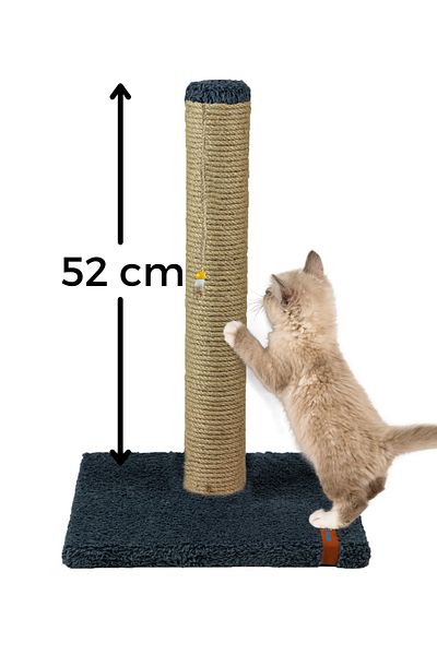 PUGALO 52cm Lux Scratching Post Anthracite Jute with Catnip According to the Surface
