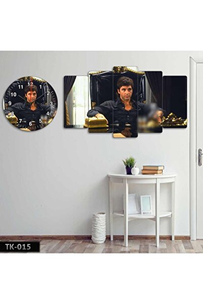 EVLOYA Scarface - Yaralı Yüz - Koltuk - Tablo Saat Kombini