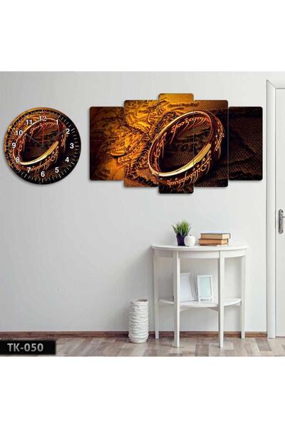 EVLOYA Yüzüklerin Efendisi, Lord Of The Rings, Yüzük - Tablo Saat Kombini