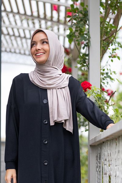 ELANS Combed Cotton Ready Practical Shawl Scarf Mink