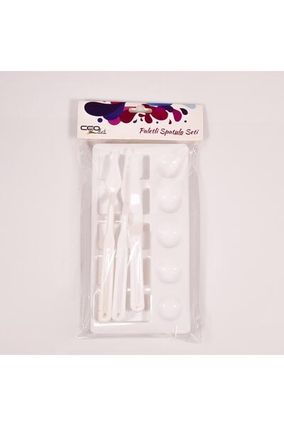 Ceoart 3'lü Plastik Spatula+palet Set Sn0014