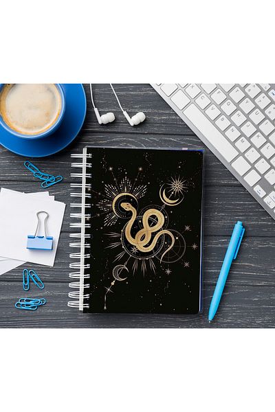 Walldeco Caiet MDF cu design spiritual cu copertă din lemn fără linii