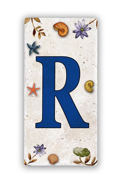 Oscar Stone Decor Natural Stone Door Number Letter R