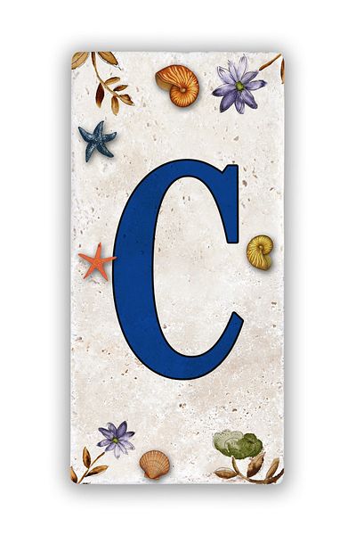 Oscar Stone Decor Φυσική πέτρα Αριθμός πόρτας Γράμμα C