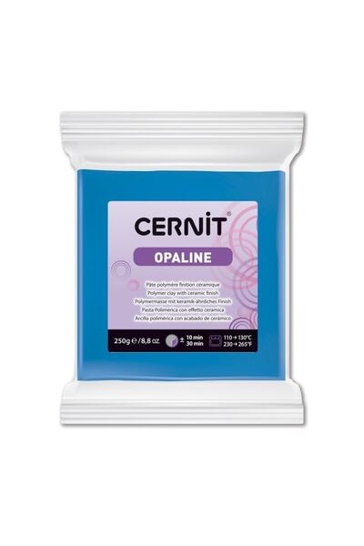 Cernit : طين بوليمر ذو مظهر سيراميك أوبالين: 250 جرام: أزرق أساسي