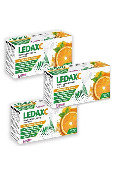 LedaPharma Ledaxc 30 Sachets with Vitamin C and Zinc 3 Pieces